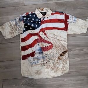 USA Flag Button Down